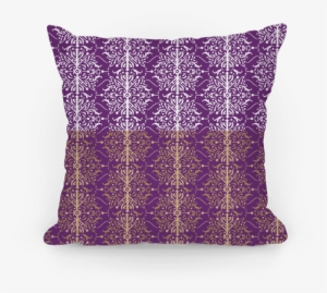 Purple And Gold Medieval Ombre Pattern Pillow - Throw Pillow