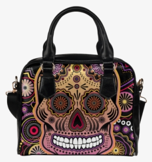 Candy Sugar Skull Shoulder Handbag - Custom Handbags