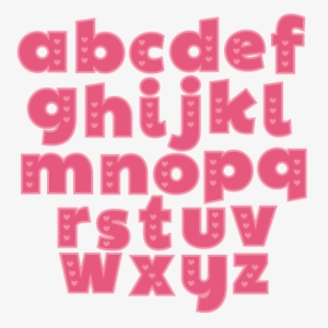 Valentine Alphabet Scrapbook Cuts Svg Cutting Files - Pink Small Alphabet Letters