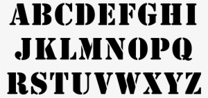 Stencil Std Font Alphabet For 3x5" Stencil - Op Is A Faggot Alphabet