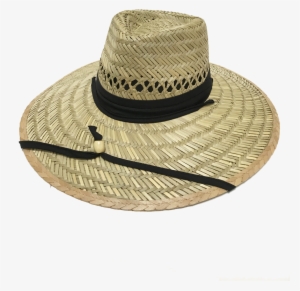 Natural And Neutral Hats Men's Rush Straw Beach Hat - Straw Hat With Chin Strap