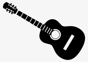 Library Acoustic Clipart Guitar String - Acoustic Guitar Silhouette