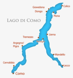 Lake Como Map - Lago Di Como Mappa