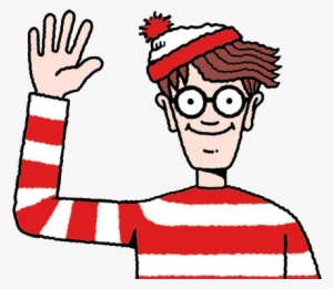 Where Is Waldo Png Jpg Transparent Stock - Red And White Stripes Cartoon
