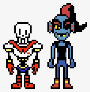 Papyrus And Undyne - Papyrus Pixel Art