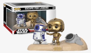 C 3po And R2 D2 Escape Pod Landing 2 Pack Pop Vinyl - Movie Moments Funko Pop