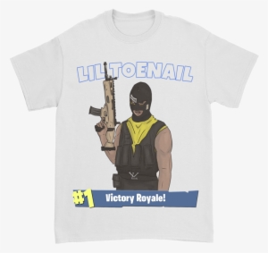 Fortnite White Tee - Lil Toenail Shirts