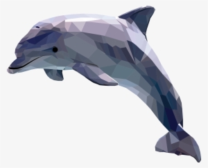 Polygonal - Dolphin Clipart
