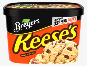 A 48 Ounce Tub Of Breyers Reese's Front Of Pack - Breyers Reese's Ice Cream