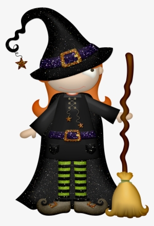 Little Witch - Glitter Witch Clip Art
