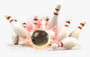 Bowling Strike - Transparent Background Bowling Clip Art