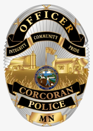 C-127163 Corcoran Police Department Flag Badge Minnesota - Police Department