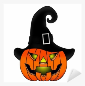Halloween Pumpkin Comic With Witch Hat Sticker • Pixers® - Halloween