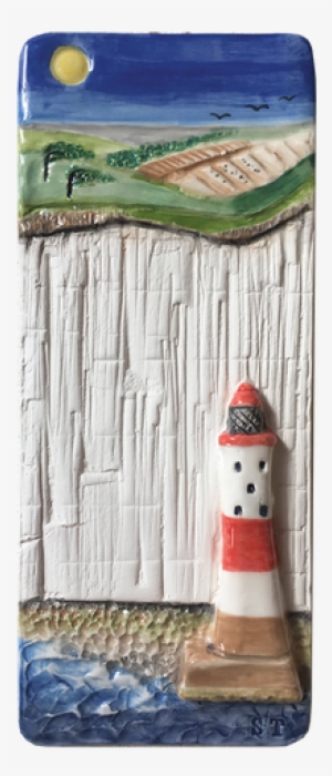 And Hand Painted Hanging Tile Is 25cm X 10cm And Hangs - Ceramic