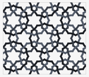 Interlaced Oriental Repeating Pattern Banner Black - Oriental Pattern Png