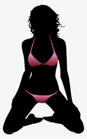 Sexy Lingerie Erotic Sticker - Female Silhouette In Bikini