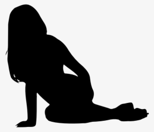 Onlinelabels Clip Art - Silhouette Of Woman Kneeling