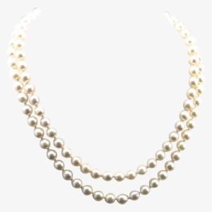 Banner Double Strand Semi Baroque Aa Grade Necklace - Jackie Kennedy Pearl Necklace
