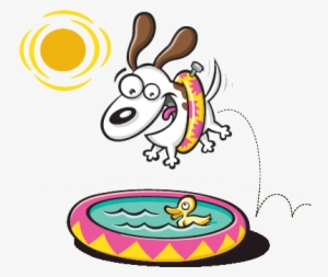 Our Pups Pool Party - Funny Dog Cartoon