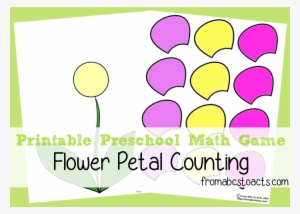 Printable Preschool Math Games - Flower Petal Counting Printable