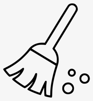 Broom Cleaning Sweep Cleaning Office Comments - Broom Black And White Png