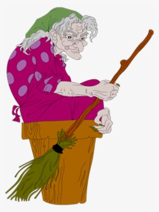 Ugly Witch With Broom Png Clipart - Ugly Witch Png
