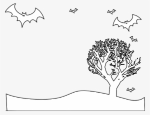 Outline Drawing Of Scenery At Getdrawings - Halloween Scene Coloring Page