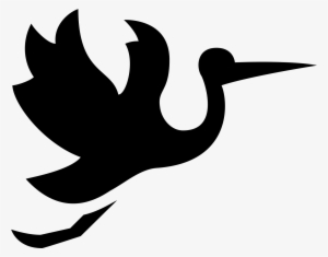 Flying Stork Icon - Stork Symbol