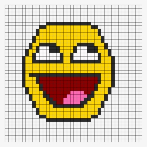 Awesome Face Perler Bead Pattern / Bead Sprite - Meme Face Pixel Art