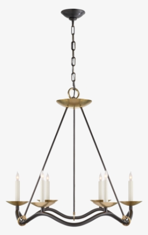 Choros Chandelier In Aged Iron With Hand-rubbed Antique - Visual Comfort Choros Chandelier
