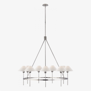 Hackney Large Chandelier In Polished Nickel With