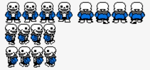 Sans Face Sprite Png - Sans Battle Sprite Sheet, Transparent Png - 1331x515  (#1975244) - PinPng