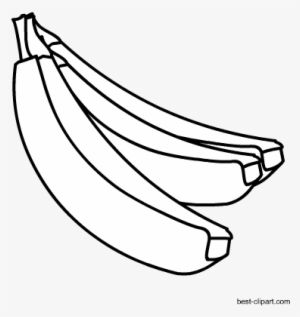Black And White Bananas Clip Art - White Bananas