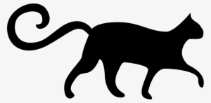 Cat Silhouette With Spiral Tail Comments - Cat