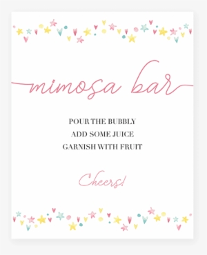 Pink And Yellow Sign For Mimosa Bar Download By Littlesizzle - Free Printable Diaper Raffle Sign
