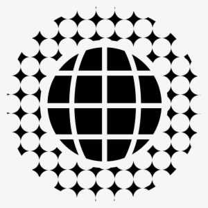 Earth Grid With Circular Pattern Around Comments - Vector Graphics