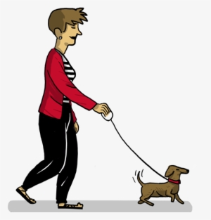 Mujer Paseando Al Perro - Longdog