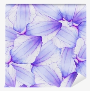 Watercolor Seamless Pattern With Purple Flower Petal - Purple Watercolor Pattern