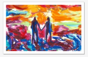 Better Together Painting Couple Sunset Love Beach Summer - Painting