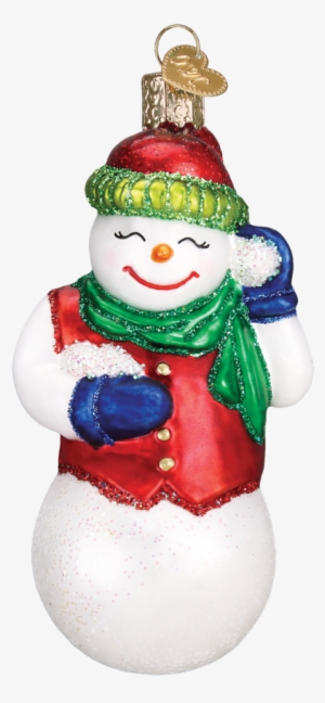 Snowball Fight Snowman Ornament Snowball Fight Snowman - Lobster Trap Old World Christmas Ornament 44104