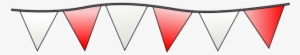 Red And White Triangle Pennants - Red