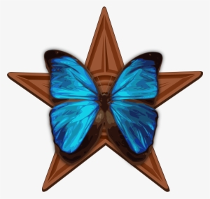 Open - Blue Butterfly With Star