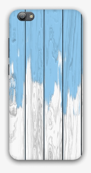 Dripping Blue Paint On White Wood Background Vivo V5