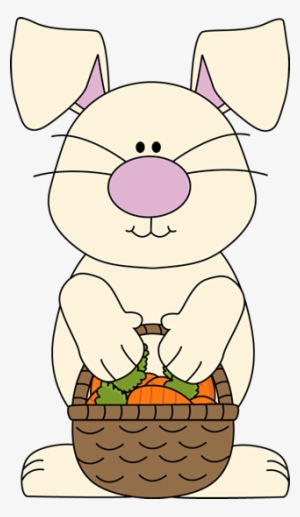 carrots png easter - easter bunny holding a basket
