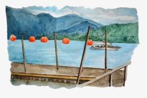 A Series Of Watercolors That Illustrate The Quiet Spaces - Watercolor Paint