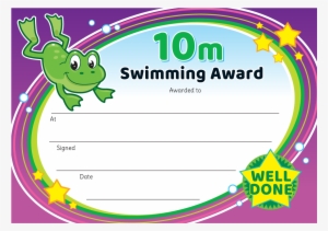 Ft160 10m Swimming Award Certificate - Portable Network Graphics