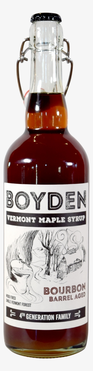 Glass Bottle Bourbon Barrel Aged Maple Syrup - Bourbon Barrel Maple Syrup