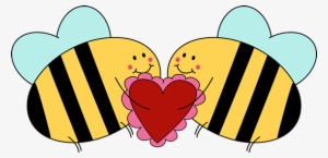 Bees Clipart Computer - Valentines Day Clip Art Bee