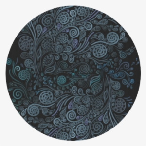 3d Ornaments, Psychedelic Blue Teal Round Mousepad - Circle