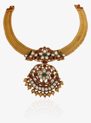 Ethnic Golden Weave Necklace - Necklace